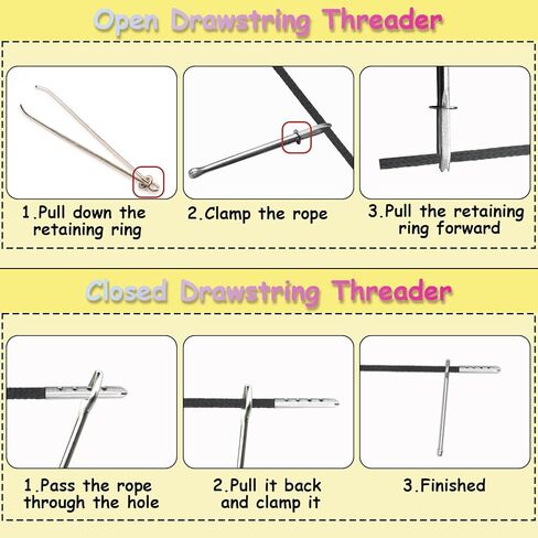 مجموعة 9 قطع من خيط الرباط، 2 قطعة من حبل الأربطة للسراويل الرياضية/ 1 قطعة من خيط الرباط المطاطي/ 2 قطعة من خيط بودكين المعدني/ 1 قطعة خطاف دوار معدني/ 3 قطع من أدوات خيط الأربطة المرنة in Kuwait