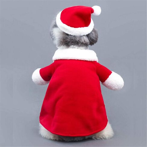 Pet Christmas Costumes Dog Cat Christmas Santa Suit Pet Cosplay Costumes (M) in Saudi Arabia