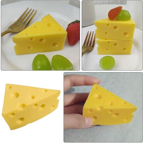 Vaguelly Simulation Cheese Model Miniatures Cake Decorations Home Decor Decorate Cheeseits Cheese Decors Fake Food Photography Prop Simulated Cheese Food Models Artificial Child Toy Resin in Saudi Arabia