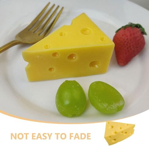 Vaguelly Simulation Cheese Model Miniatures Cake Decorations Home Decor Decorate Cheeseits Cheese Decors Fake Food Photography Prop Simulated Cheese Food Models Artificial Child Toy Resin in Saudi Arabia