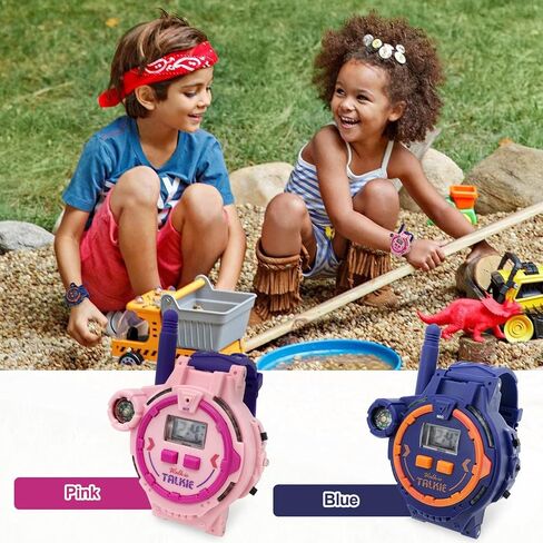 Rechargeable Walkie Talkie for Kids Two-Way Radio Walky Talky with Flashlight Children Outdoor Game Interphone Toy Game and Gifts for Boy and Girl Age 4 to 12 (Blue) in Saudi Arabia