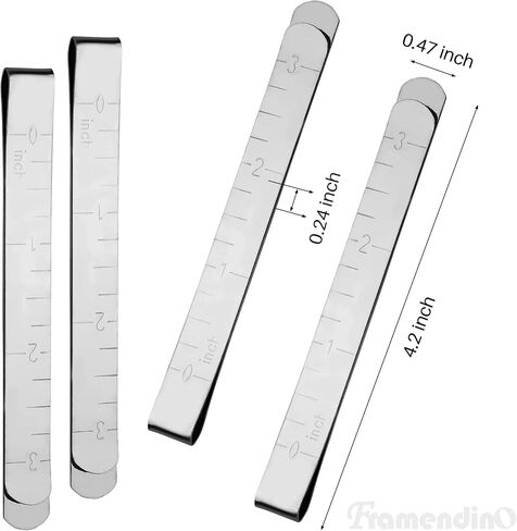 Framendino, 40 Pack Sewing Clips Stainless Steel Hemming Clips Metal Hemming Tool with Measurements for Fabric Quilting Pinning and Marking Accessories in Saudi Arabia