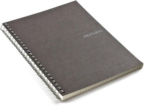 Fabriano EcoQua Notebook, Small, Spiral-Bound, Grid, 70 Sheets, Black in Saudi Arabia