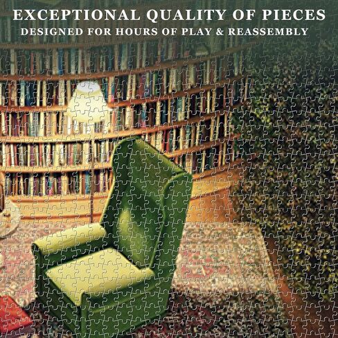 Jigsaw Puzzles for Adults, 1000 Pieces and up, Bookshelf Canal Puzzle, Books Library Challenging Funny Puzzles for Friends Family Activity Game Nights Gifts in Saudi Arabia