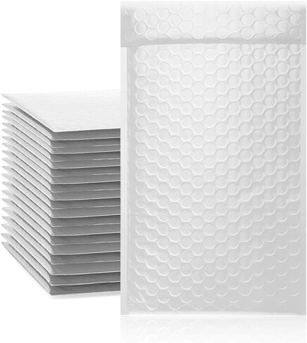 50pcs #000 4x8" Bubble Mailers Padded Envelopes for Valentines Present Birthday Gift Cosmetics Jewelry Packing with Waterproof Self Seal Strip (red hearts, #000 4x8 inch)- TONESPAC in Kuwait
