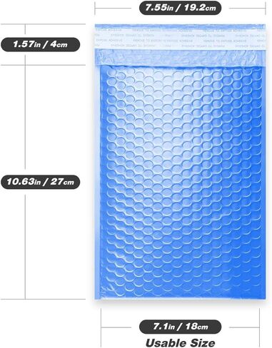 50pcs #000 4x8" Bubble Mailers Padded Envelopes for Valentines Present Birthday Gift Cosmetics Jewelry Packing with Waterproof Self Seal Strip (red hearts, #000 4x8 inch)- TONESPAC in Kuwait