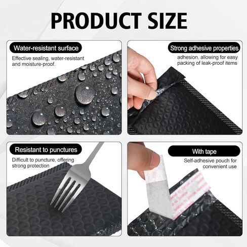 362 Pcs Trading Card Shipping Protector Set Include 240 Corrugated Cardboard Sheets 120 White Poly Bubble Mailers, Card Mailers Padded Envelopes and 2 Masking Tape for Trading Card Packaging (Black) in Saudi Arabia
