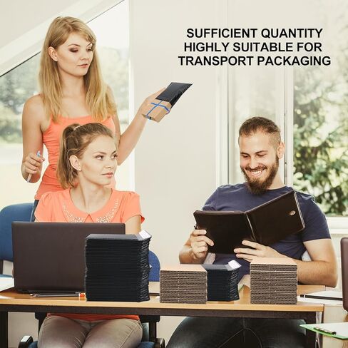 362 Pcs Trading Card Shipping Protector Set Include 240 Corrugated Cardboard Sheets 120 White Poly Bubble Mailers, Card Mailers Padded Envelopes and 2 Masking Tape for Trading Card Packaging (Black) in Saudi Arabia