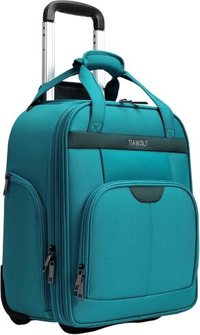 Underseat Carry on Luggage With Wheels Soft side Lightweight Business Travel Small Carry On Suitcases Bag with TSA lock for Airlines,Men and Women, Pilots and Crew,Jet Black in Saudi Arabia