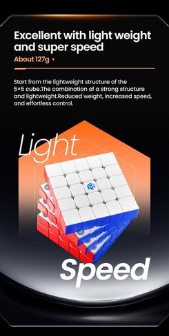 Bukefuno GAN 562 M 5x5 UV Cube Puzzle Magnetic Stickerless Gan 562M UV 5x5x5 Speed Puzzle GAN562 M UV Standard Speed Cube UV Version in Saudi Arabia
