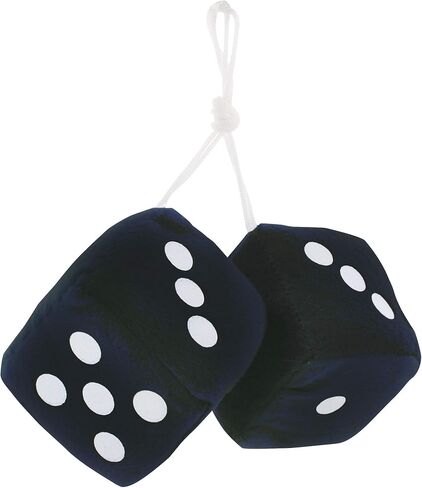 United Pacific C5038B 3"x 3" Classic Hanging Fuzzy Dice, Soft & Fuzzy Hanging Mirror Dice, Decorative Hanging Fuzzy Dice – Blue/White Dots – ONE Pair in Saudi Arabia