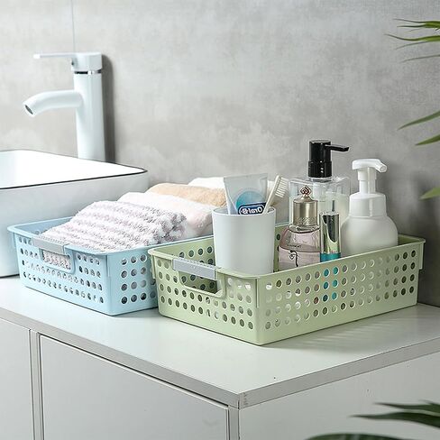 Soddeph A4 Paper Trays for Classroom with Grip Handles,Book Baskets for Library, Drawers, Office, Home,Desk,Turn in Trays Classroom Plastic Storage Baskets in Kuwait