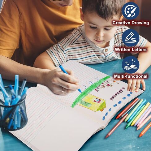 24 Pack Primary Composition Notebook K-2 - Primary Journal Blank Writing Book for Kids - Drawing Story Journal Writing Notebook Back to School Supplies, 9.75"x 7.5", 200 Pages(100 Sheets) in Kuwait