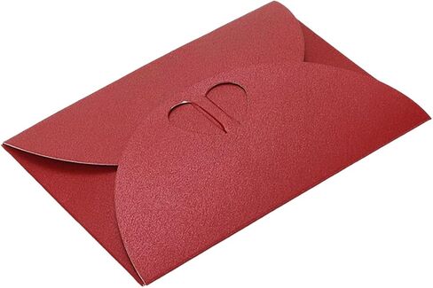 24 قطعة من المظاريف الصغيرة، مشبك على شكل قلب لتخزين العناصر الصغيرة، حامل بطاقات هدية لطيف، مغلفات ورقية، مغلفات بطاقات هدايا الدعوة لحفلات الزفاف وحفلات التهنئة والعطلات، أحمر in Kuwait