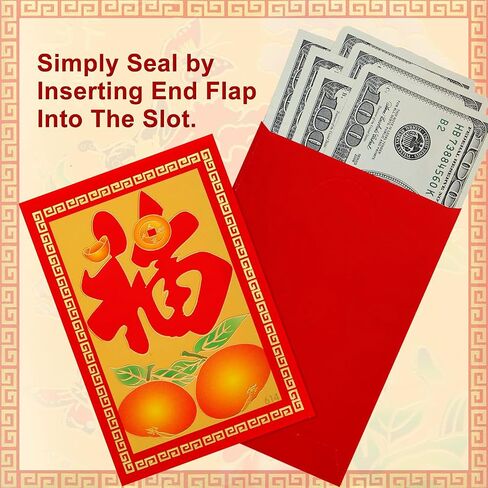 160 Pieces Red Envelopes Chinese New Year Lucky Money Packets Spring Festival Pockets Hong Bao for Birthday Present Wedding Graduation, 4 Designs, 2.8 x 4.3 Inch in Saudi Arabia