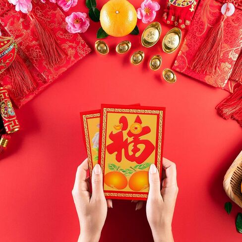 160 Pieces Red Envelopes Chinese New Year Lucky Money Packets Spring Festival Pockets Hong Bao for Birthday Present Wedding Graduation, 4 Designs, 2.8 x 4.3 Inch in Saudi Arabia