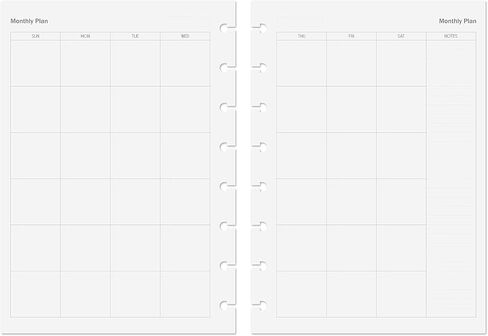 Discagenda Planner Insert Refills Discbound 120gsm 80lb (Weekly Horizontal, HP Classic (7 x 9.25in)) in Kuwait