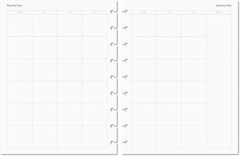Discagenda Planner Insert Refills Discbound 120gsm 80lb (Weekly Horizontal, HP Classic (7 x 9.25in)) in Kuwait