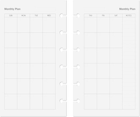 Discagenda Planner Insert Refills Discbound 120gsm 80lb (Weekly Horizontal, HP Classic (7 x 9.25in)) in Kuwait