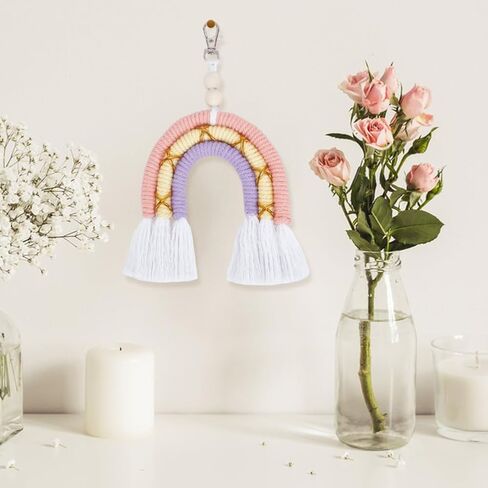 freebloss 4 مجموعة macrame قوس قزح المفاتيح diy macrame عدة macrame مجموعة للمبتدئين macrame شنقا عدة لحقيبة سحر كيرينغ صنع عدة للبالغين in Saudi Arabia