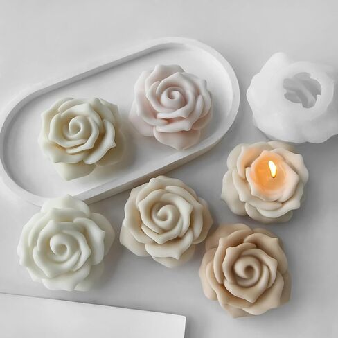2 Pack Flower Resin Mold Tulip Resin Mold Peony Resin Mold Rose Resin Casting Mold Resin Making Molds Silicone Mold for Candle Home Decorate Mold 3D Animal Mold Candle Making Mold in Saudi Arabia