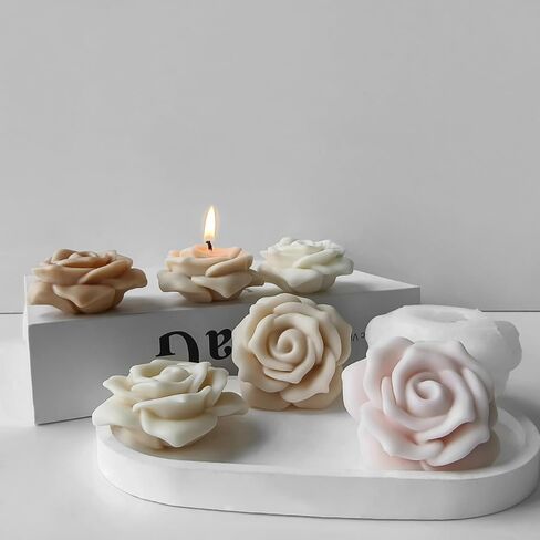 2 Pack Flower Resin Mold Tulip Resin Mold Peony Resin Mold Rose Resin Casting Mold Resin Making Molds Silicone Mold for Candle Home Decorate Mold 3D Animal Mold Candle Making Mold in Saudi Arabia