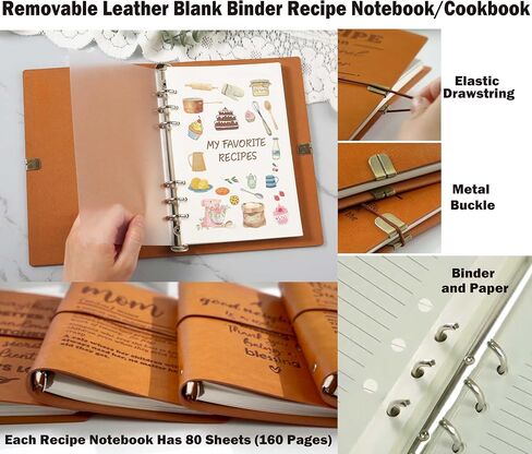 ZVMIS Mom Gift-Birthday Retirement Christmas Mothers Day Gift-Kitchen Accessorie-Mom's Original Recipes-Refillable Binder Recipe Notebook-Removable Blank Recipe Notebook-Write Your Own Cookbook in Saudi Arabia