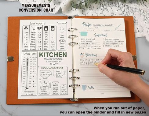 ZVMIS Mom Gift-Birthday Retirement Christmas Mothers Day Gift-Kitchen Accessorie-Mom's Original Recipes-Refillable Binder Recipe Notebook-Removable Blank Recipe Notebook-Write Your Own Cookbook in Saudi Arabia