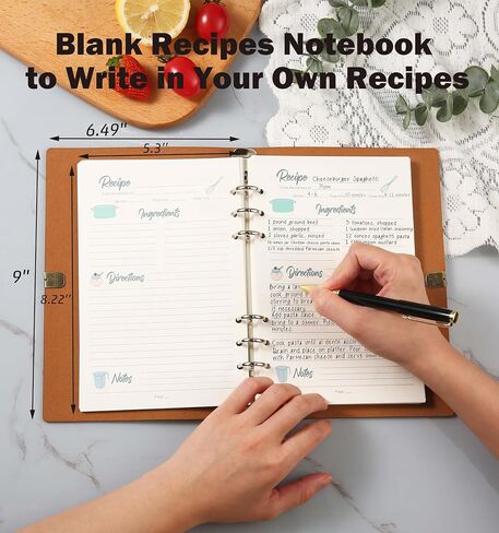 ZVMIS Mom Gift-Birthday Retirement Christmas Mothers Day Gift-Kitchen Accessorie-Mom's Original Recipes-Refillable Binder Recipe Notebook-Removable Blank Recipe Notebook-Write Your Own Cookbook in Saudi Arabia