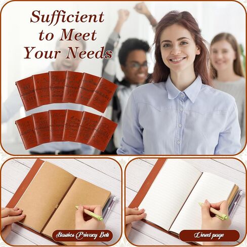 Yeaqee 6 Pcs Christmas Christian Leather Journal Notebooks for Women Refillable Inspirational Embossed Religious Bible Verse Leather Journals for Mom Dad Son Birthday Encouragement Gift(Brown) in Saudi Arabia