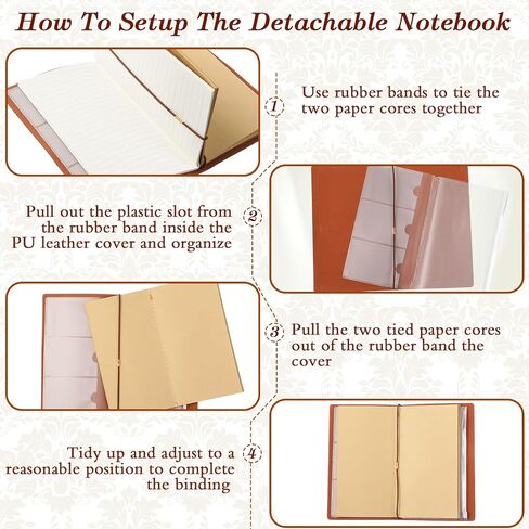 Yeaqee 6 Pcs Christmas Christian Leather Journal Notebooks for Women Refillable Inspirational Embossed Religious Bible Verse Leather Journals for Mom Dad Son Birthday Encouragement Gift(Brown) in Saudi Arabia