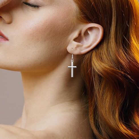 100 قطعة معدنية ذات سطح أملس جيب صغير متقاطع سحر صليب كبير المعلقات الخرز للرجال والنساء DIY سلسلة المفاتيح الدينية أساور قلادة صنع المجوهرات لوازم صياغة in Kuwait