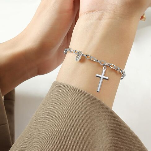 100 قطعة معدنية ذات سطح أملس جيب صغير متقاطع سحر صليب كبير المعلقات الخرز للرجال والنساء DIY سلسلة المفاتيح الدينية أساور قلادة صنع المجوهرات لوازم صياغة in Kuwait