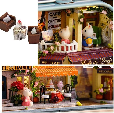 WYD Sweet Dreams/Starlight Tour/Walking Paris 3 Miniature Dollhouse Kits Miniature Scenes Small Iron Box Creative Scene Box Theater（3pcs） in Saudi Arabia