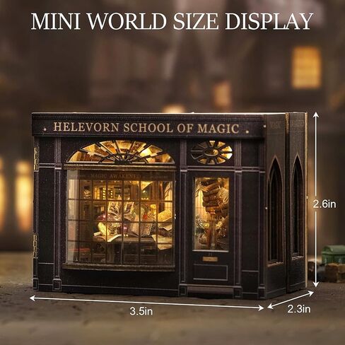 Miniature House Kit, Tiny House Kits DIY Flippable Wooden Crafts for Adults and Teens, 1:100 Sacle Mini Model Kits Mini Dollhouse Kit Best Birthday Gifts (Magical Fate) in Saudi Arabia