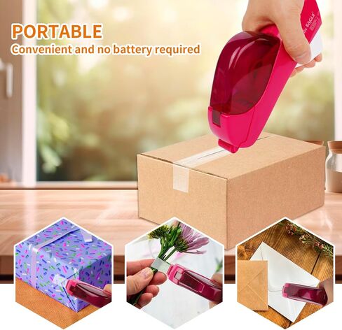 Eagle Automatic Tape Dispenser, Tape Gun, Single Handheld Design, Free 1 Roll of 0.5 Inch (12 mm) and 1 Roll of 0.75 Inch (19 mm) Tapes (Purple) in Saudi Arabia