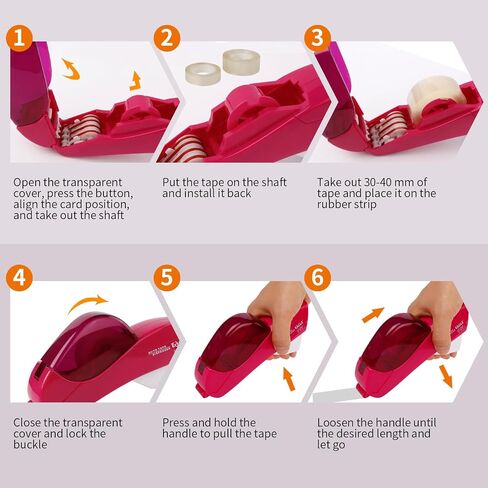 Eagle Automatic Tape Dispenser, Tape Gun, Single Handheld Design, Free 1 Roll of 0.5 Inch (12 mm) and 1 Roll of 0.75 Inch (19 mm) Tapes (Purple) in Saudi Arabia
