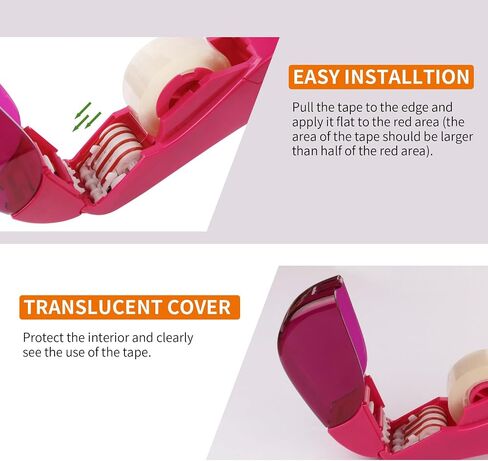 Eagle Automatic Tape Dispenser, Tape Gun, Single Handheld Design, Free 1 Roll of 0.5 Inch (12 mm) and 1 Roll of 0.75 Inch (19 mm) Tapes (Purple) in Saudi Arabia