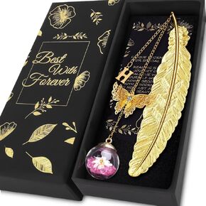 Personalized Metal Feather Bookmarks,Christmas Gifts for Women Stocking Stuffers for Women Teacher Christian Gift for Mom Unique Customed Bookmarks Book Lovers Gifts for Readers A