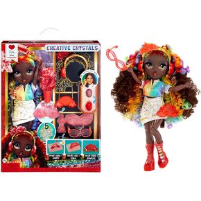 Rainbow High Creative Crystals Iris - Rainbow 11" Fashion Doll with Crystal Accessory Make It Kit, Ring for You, DIY, Crafts, Resin Play, Kids Gift 8+