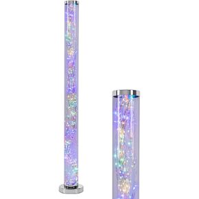 Fairy Transparent Cylindrical Floor lamp, LED Vertical Tube Floor lamp, Decorative Elegant Design Metal Exposed Rope Floor Lamp for Living Room (42" RGB Color)