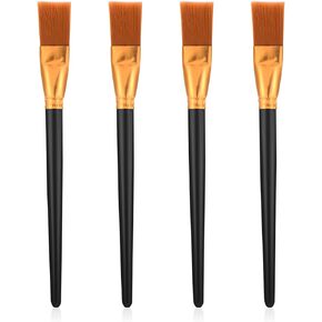 4 Pcs Acrylic Paint Brushes 1 Inch Flat Paint Brushes Large Craft Paint Brushes Artists Professional Art Paint Brushes for Acrylic Painting Watercolor Gouache Oil Face Body Art