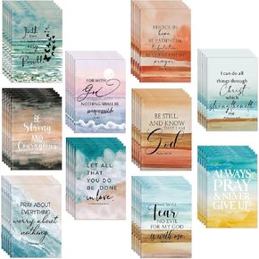 Kosiz 100 Pcs Christian Gift Bulk Mini Bible Verse Notepads Small Inspirational Scripture Note Pads Religious Notebooks Journal for Women Easter Church Members Sunday School Teacher Counselor
