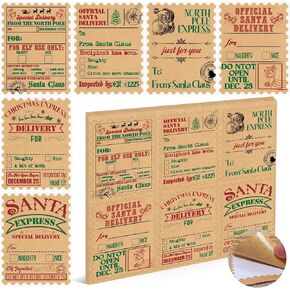 Christmas Gift Tags Stickers, Naughty or Nice Name Tags, Christmas Tags Stickers, Christmas Gift Stickers, Funny Kraft Christmas Labels Bulk for Presents Gifts(100 Pcs)