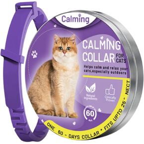 Calming Collar for Cats, Long-Lasting Pheromone Collar Helps Calm Cats for 60 Days, Reduces Stress, Helps Calm Cats from Anxiety, Loud Noises, and Separation, 1 Count