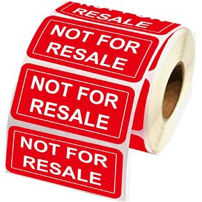 Not for Resale Stickers 1 x 2 Inch Not for Resale Labels for Inventory,Retail Store,Sample,Showcase Products 500 Pcs Per Roll Inventory Stickers