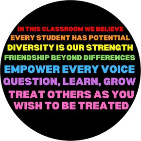 in This Car We Believe Magnet, Spread Kindness Diversity and Inclusivity Magnetic Decals for Cars, Inspirational Equality Quotes, 5.5 Inches (Kindness Is Everything)