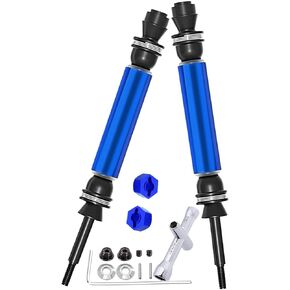Rear Drive Shaft Cvd Axles for 1/10 Rustler VXL 2WD,Slash 2WD VXL,Stampede VXL 2WD, Hoss VXL 2WD,2pcs Upgrades Part Hop-Ups Parts with Wrench,Navy Blue(More Power)