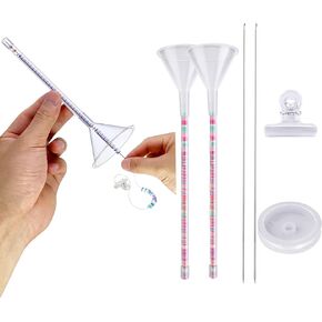 Lapoo 2 Pack Clay Bead Beading Tools Kit- Silicone Beading Funnel Bracelet Making Kit- Beading Needles for 0.24" Clay Beads Jewelry Making, Bracelets, Necklaces (Not Include Clay Beads)