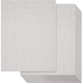 Best Paper Greetings 96 Sheets Grey Parchment Paper for Certificates, Resumes, Diplomas, 90 GSM Textured Stationary, Printer-Friendly - Grey Parchment Paper 8.5 x 11 in - Parchment Paper for Printing